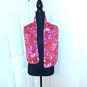 Floral Pink and Purple Scarf